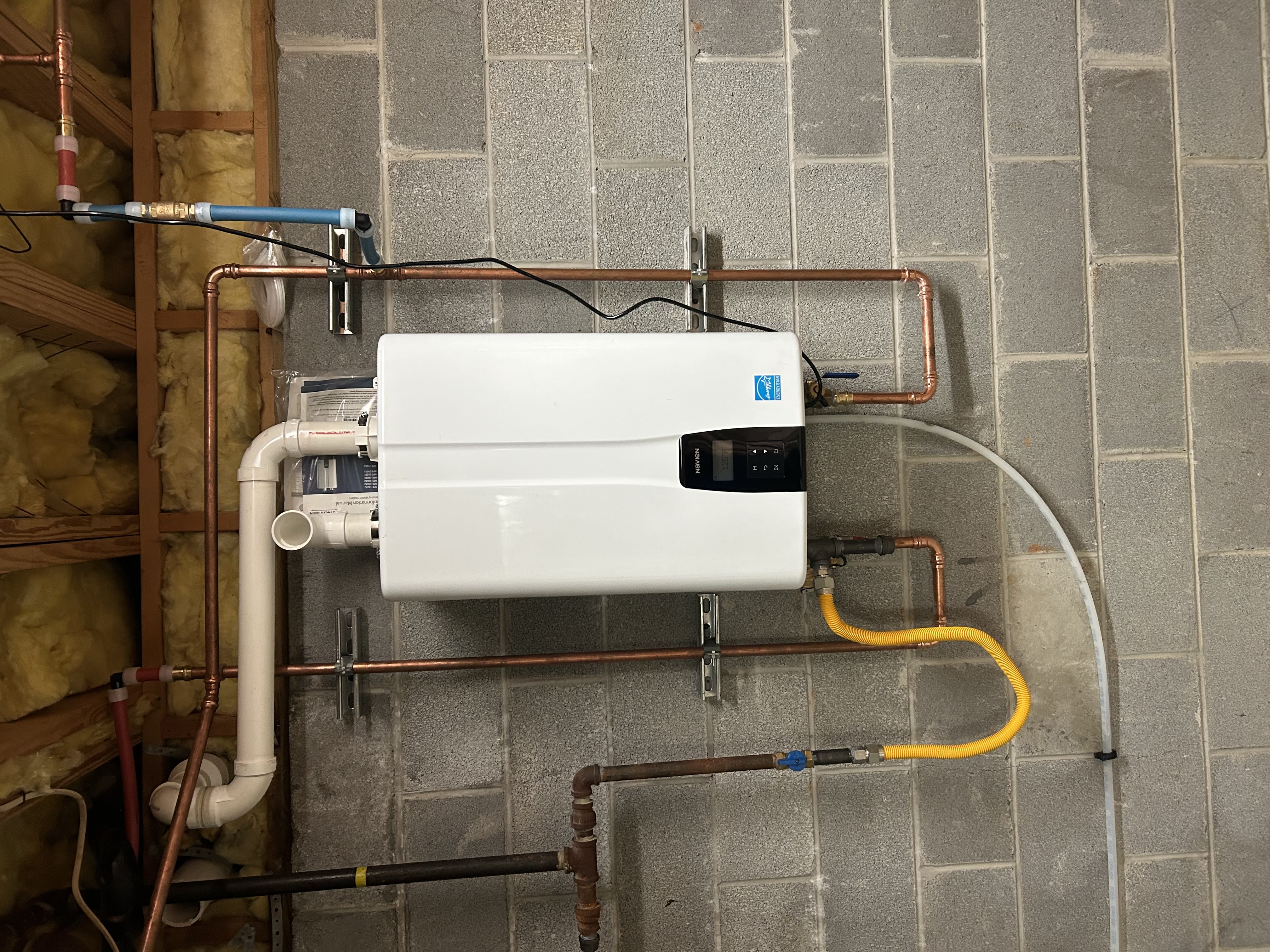 Dual tankless installation